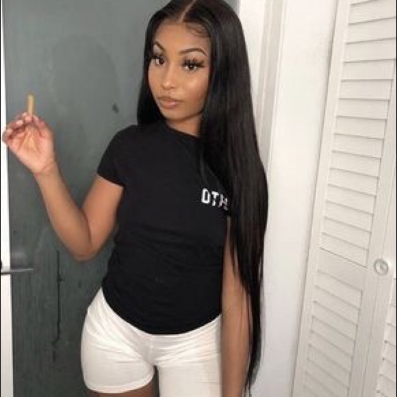 26” Black Front Lace Wig Unit Strait Style